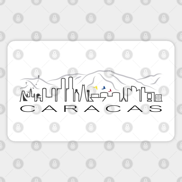 Caracas skyline Magnet by MIMOgoShopping